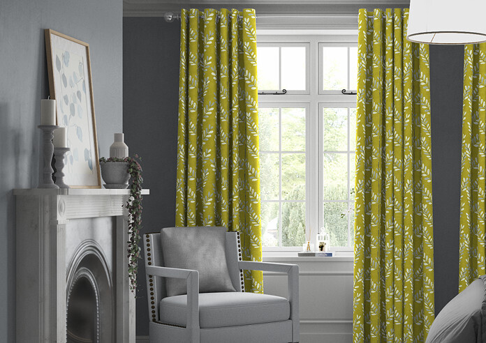 Scandi Sprig, Kiwi - Made to Measure Curtains - Image 3
